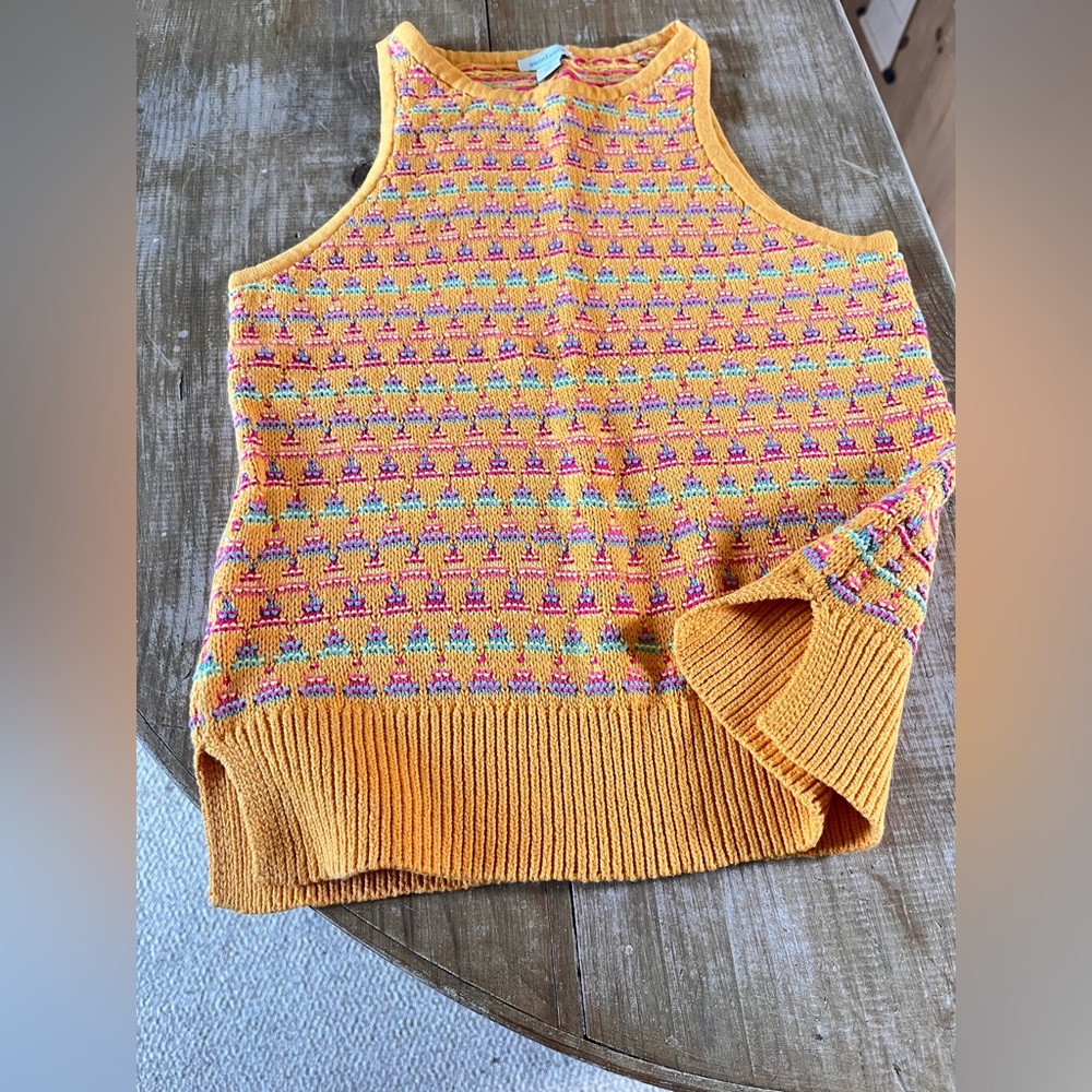 Sundance Multicolor Knit Top, Size Small.